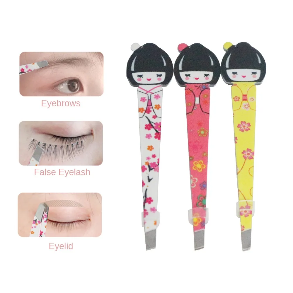 Мульти стильные пинцеты для наращивания ресниц милые бровей щипцы выщипывания