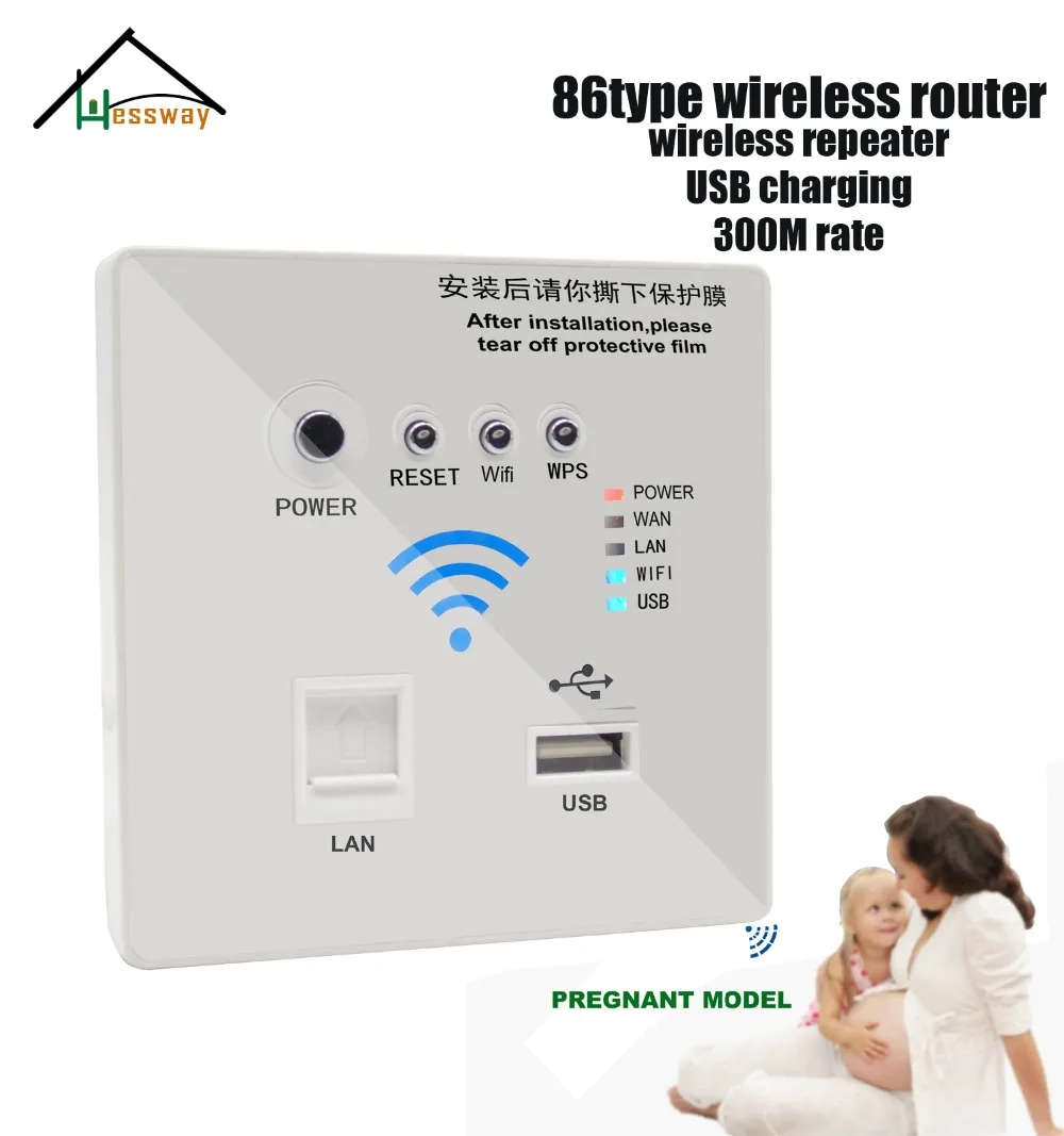 86 стандартная новая настенная Встроенная розетка wifi беспроводной маршрутизатор