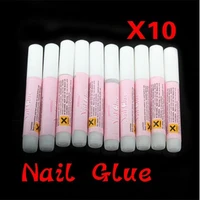 High Quality 10pcs Mini Beauty Nail Glue False Art Decorate Tips Acrylic Glue Nail Accessories 2g High Quality Nail Glue
