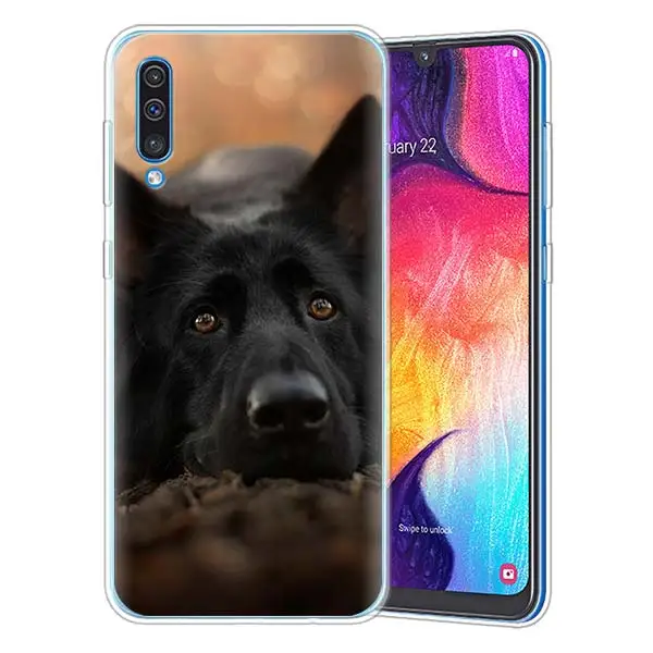 05 Немецкой овчарки силиконовые чехлы для samsung Galaxy A71 A51 A90 5G A10 A30 A40 A50 A70 A6 A7 A8+ A9 M30 M40 мягкий чехол для мобильного телефона - Цвет: 05