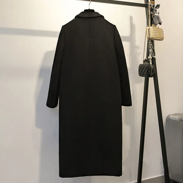 3XL корейские шерстяные пальто для женщин 2021 Зимние новые куртки Женская Толстая