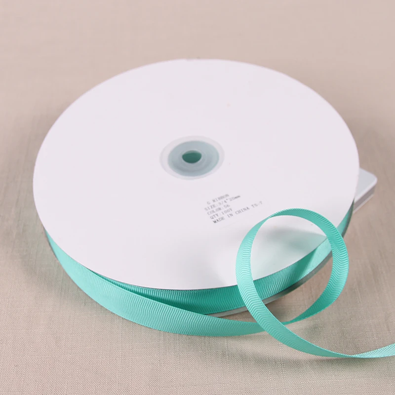 mint 10"(20 мм) 3/4 ярдов 91 м Grosgrain ленты декоративные подарочная упаковка свадебные ремесла Рождество ленты бабочкой Бант-заколка для волос - Цвет: mint