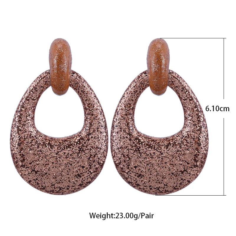 Женские серьги Sehouran большие капельки из полимера с кристаллами модные украшения