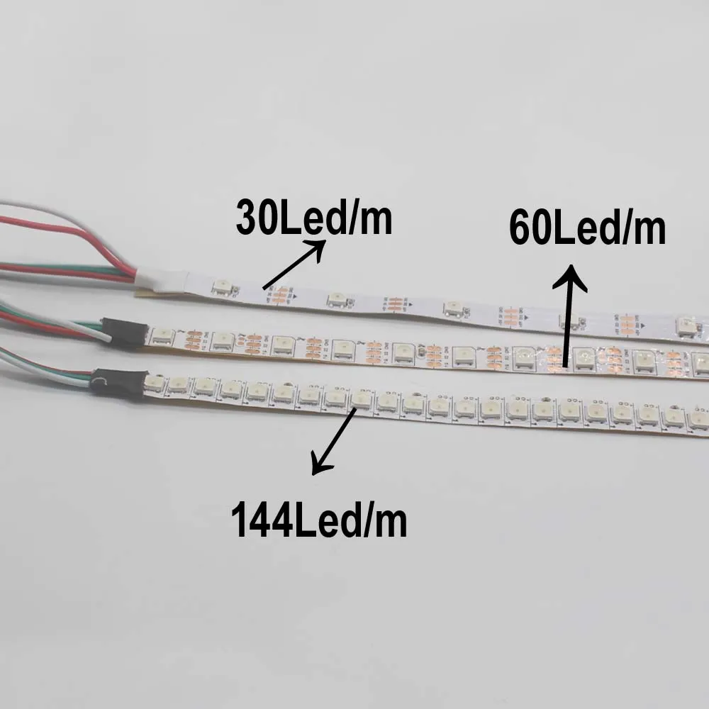 Полноцветная симфония WS2812B 1-5 метров 30 60 144 светодиодов пикселей/метр SMD 5050