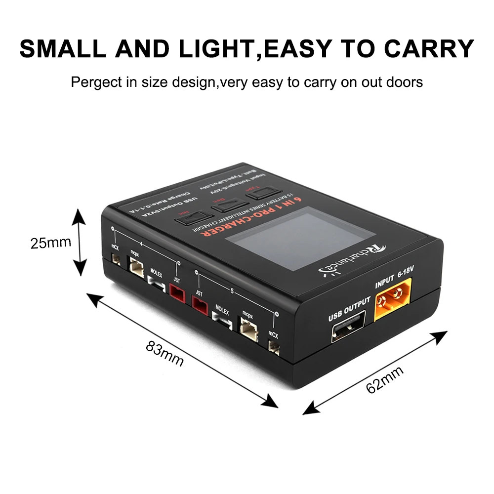 Зарядное устройство для аккумуляторов Ultra Power UP S6AC 6x4 35 W 1S AC/DC LiPO/LiHV с Micro MX mCPX JST
