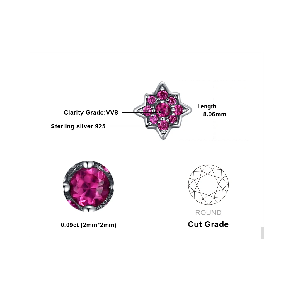 JewelryPalace Модные платья с цветочками создан серьги гвоздики рубинами 925 пробы