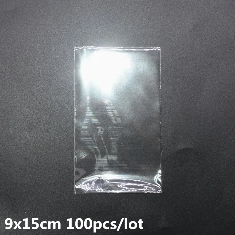 9x15cm Свадебные декоративные конфеты леденец печенье прозрачные Opp пластиковые пакеты Золотые Серебряные банты твист Галстуки Дети День рождения принадлежности - Цвет: 9x15cm
