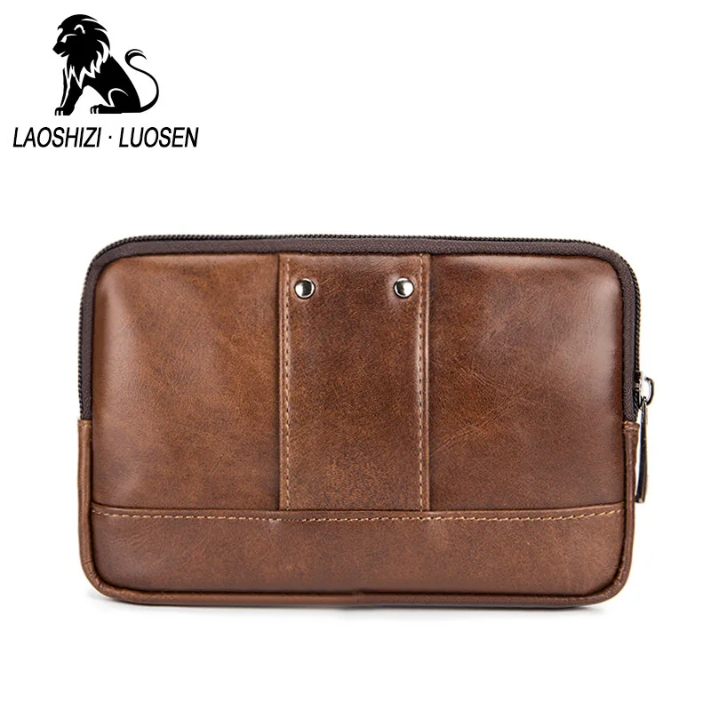 Маленькие мужские сумки из натуральной кожи поясной кошелек мессенджеры для