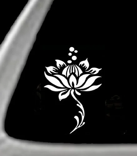 

Виниловая наклейка с цветком лотоса и стебелем, 15 см