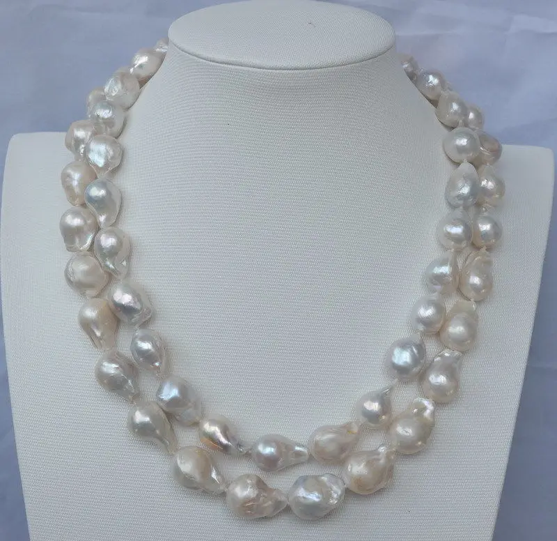 Красивое Ожерелье из натурального жемчуга в стиле барокко, 2 шт.