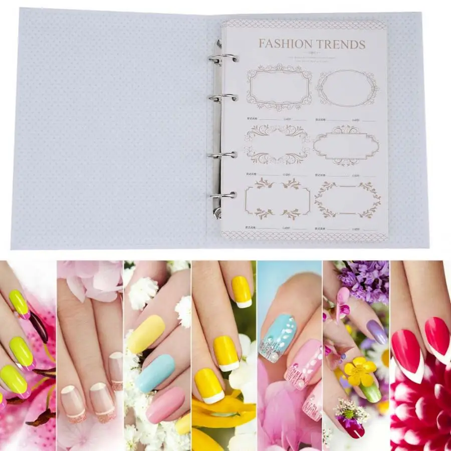 Nail Art Polish Display Chart Book Showing Shelf Template Board b |