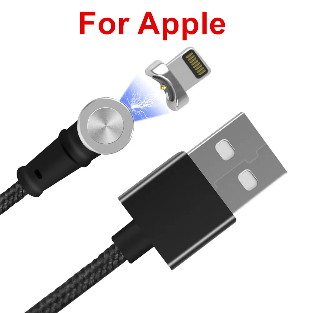 Sinstar Быстрая зарядка Магнитный кабель 180 градусов type C Micro USB для Iphone для Android type C кабель - Цвет: For iphone