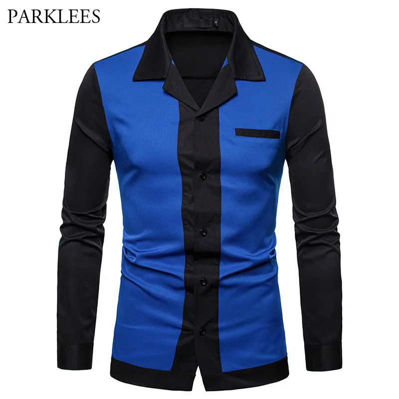 Мужская рубашка с застежкой и v образным вырезом новинка 2018 карманами в стиле