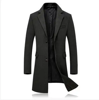 4XL мужские пальто и куртки зимняя длинная куртка мужская деловая Повседневная однотонная мужская куртка высокое качество - Цвет: green