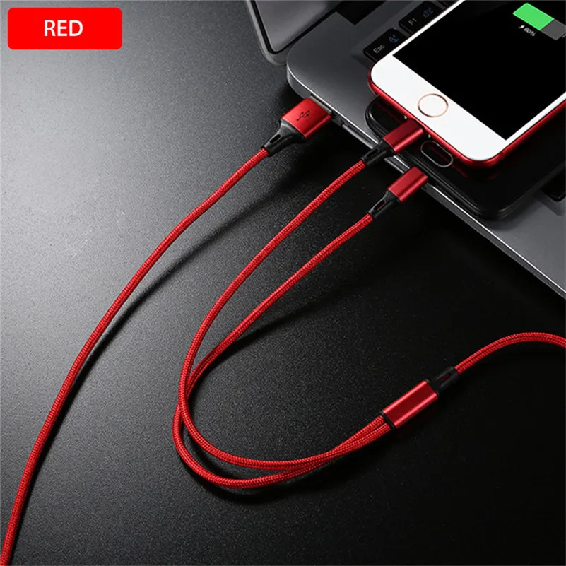 3 в 1 Micro USB Type C мульти зарядный кабель для huawei P20 P10 P9 mate 10/20/9 lite Y9 p smart 2019 nova 4 2 3i oppo f9
