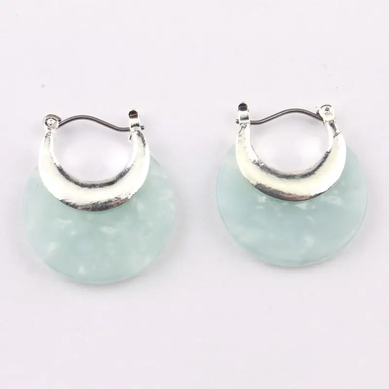 New Round Resin Acrylic Tortoise Shell Hoop Earrings For Women Girl Bohemian Geometric Leopard Statement Jewelry | Украшения и