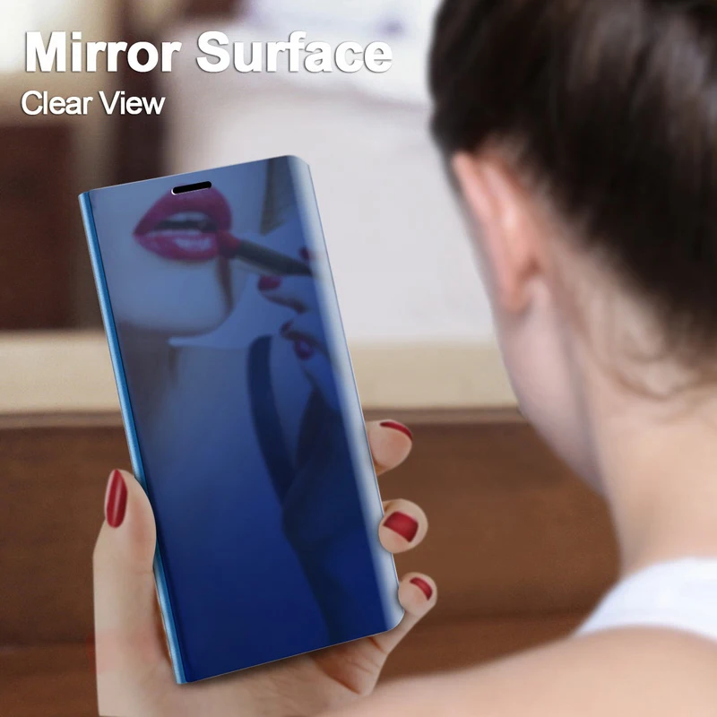 Умные зеркальные прозрачные чехлы для Samsung Galaxy A10 кожаный защитный чехол с