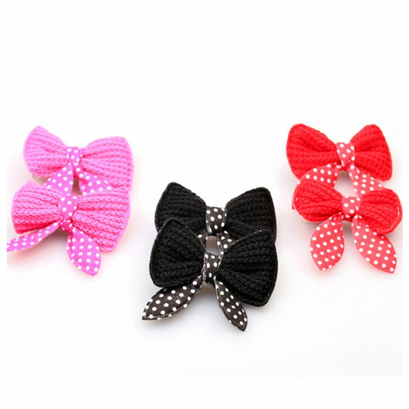 1 пара милые банты для домашних животных с кроличьими ушками собак зажимами