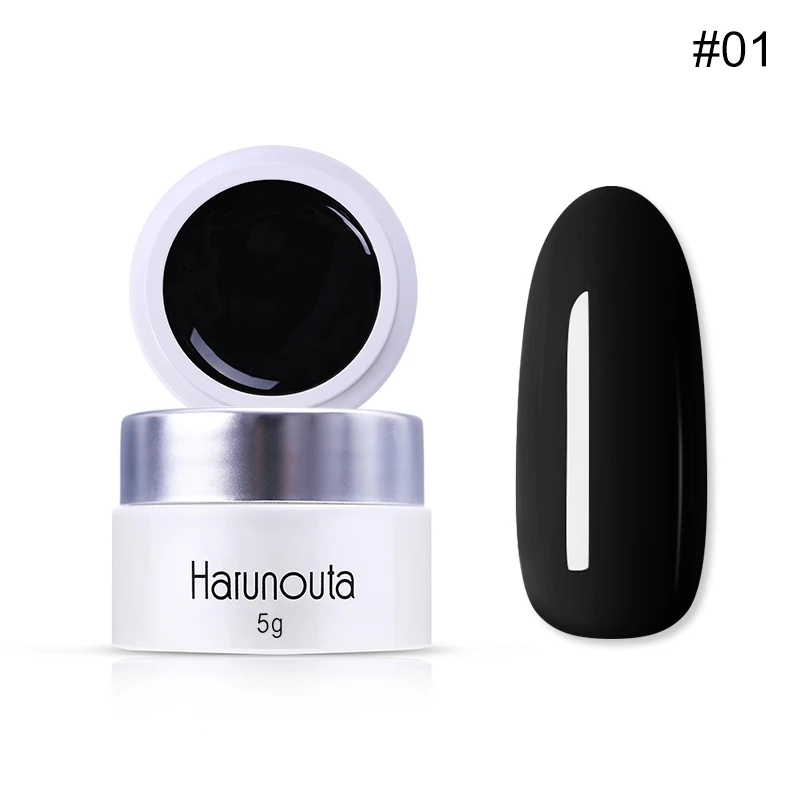 Black Base Harunouta, 5 г, Неметаллическая краска, Гель-лак, зеркальный, с пауком, розовый, серебряный, многофункциональный, впитывается, для ногтей, лайнер, УФ-гель для маникюра - Цвет: Black Base