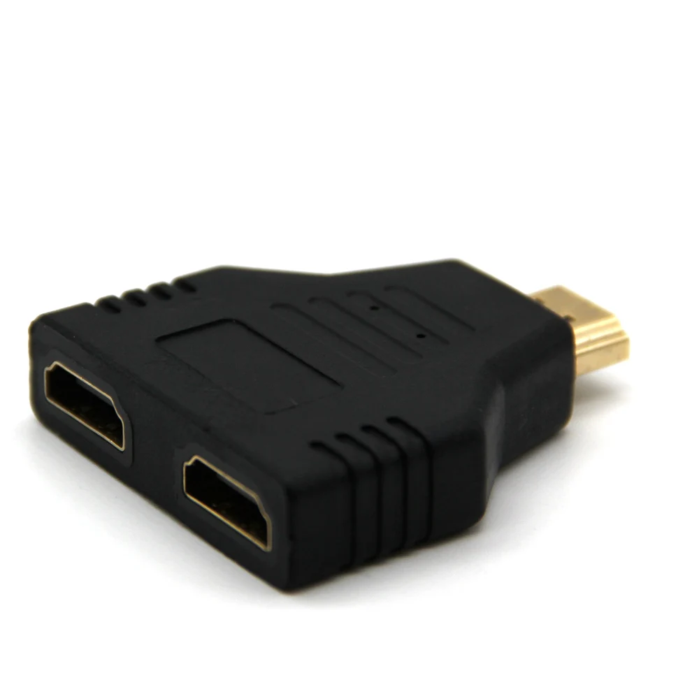 Разветвитель-переходник 1080P V1.4 HDMI-совместимый со штекером на 2 гнезда для HD TV Tablet |
