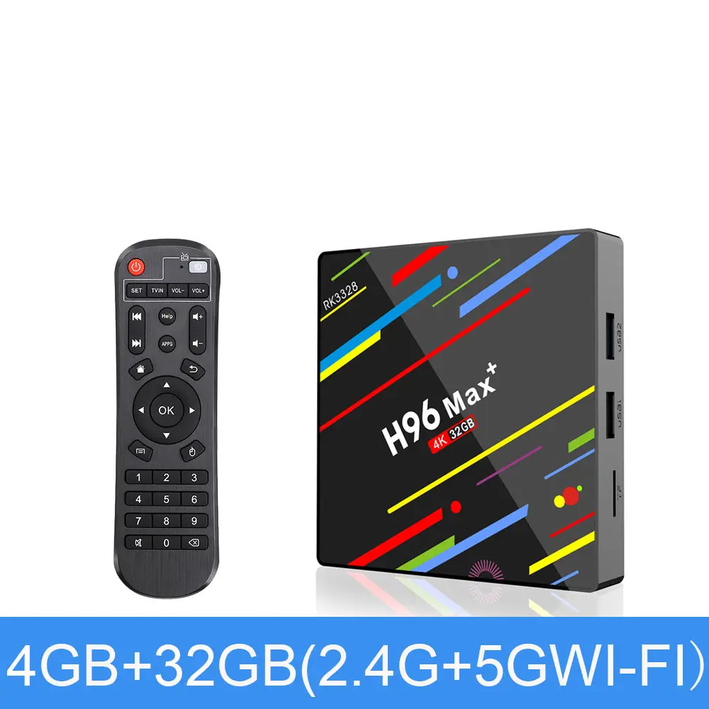 4GB32GB PULIERDE Android 9,0 ТВ приставка H96 MAX PLUS 4 Гб 64 Гб RK3328 H2.65 4K 2,4 ГГц/5 ГГц wifi приставка медиаплеер Смарт ТВ приставка 32 Гб - Цвет: 4GB32GB