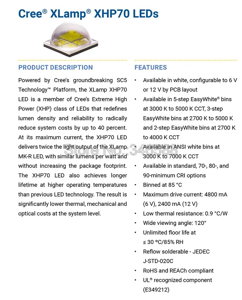 CREE XHP70 6500K холодный белый 4500 к нейтральный белый 3000K теплое белое светодиодное освещение излучатель с диодным 6V 12V с 16 мм 20 мм Медь печатной платы
