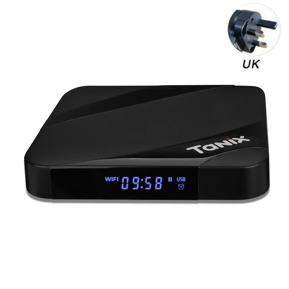 UK TX3 Max Smart tv Box Android 7,1 S905W четырехъядерный 2G+ 16G H.265 2,4 GHz Wifi 4K HD BT приставка мини медиаплеер приемник - Цвет: UK