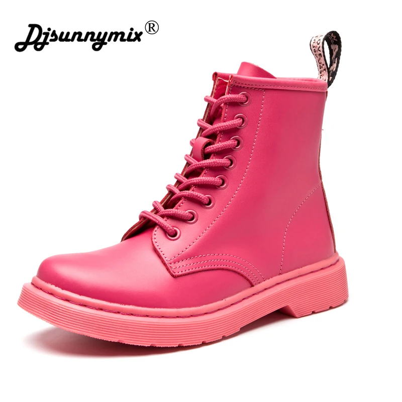 DJSUNNYMIX/женские ботинки коллекция 2019 года винтажные классические martin в британском