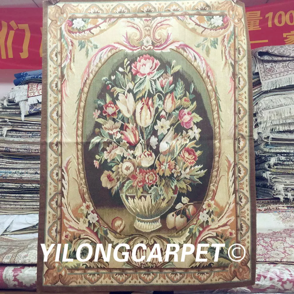 Yilong 3 1 'x 4 2' чистая шерсть ручной работы aubusson гобелен Настенный Гобелен