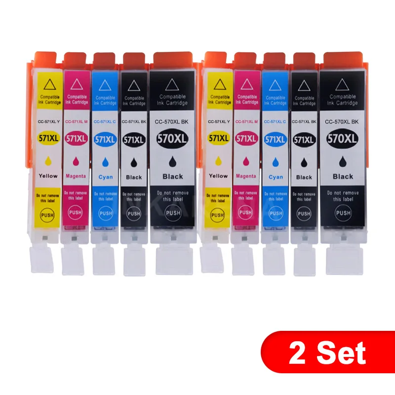 INKARENA PGI 570 CLI 571 чернильный картридж для принтера Canon PGI570 CLI571 PGI-570 CLI-571 Pixma MG5750 MG5751 MG5752 MG6850 MG6851 принтер - Цвет: 570571 2 Set