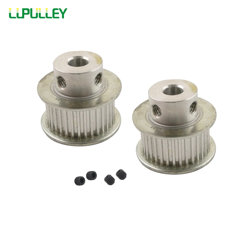 

LUPULLEY 2PCS MXL 30T Timing Wheel Pulley 5/6/6.35/7/8/10/12mm Bore 11mm Belt Width Timing Belt Pulley Used on 3D Printer