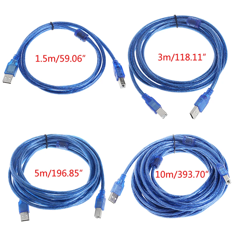 OOTDTY 1 5/3/5 м цифровой кабель USB 2 0 A к B Мужской адаптер для передачи данных Шнур