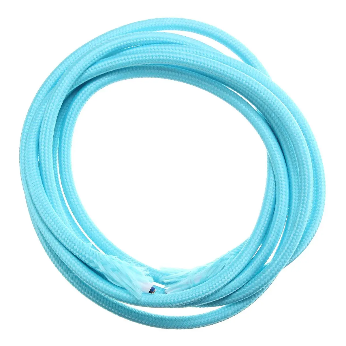 Light Blue 200 см 2 шнура Цвет Винтаж Твист Плетеный Ткань свет кабель ткань электрический провод для люстры кулон провода ламп - Цвет: Light Blue