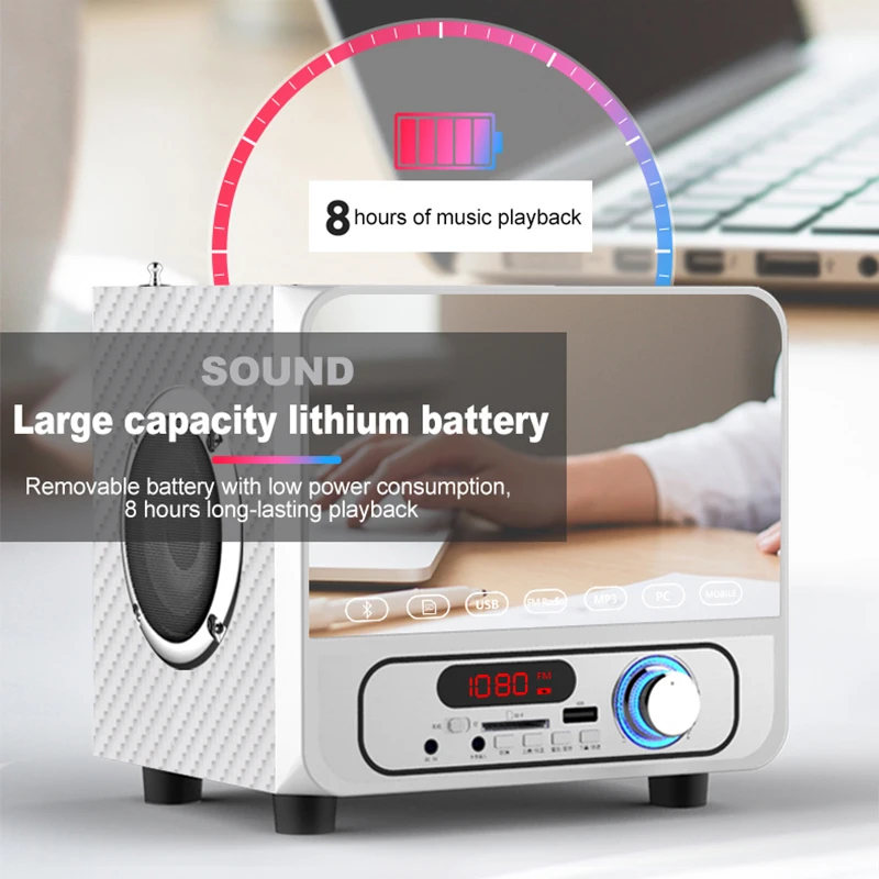 Портативный громкоговоритель открытый сабвуфер беспроводной Bluetooth динамик мини