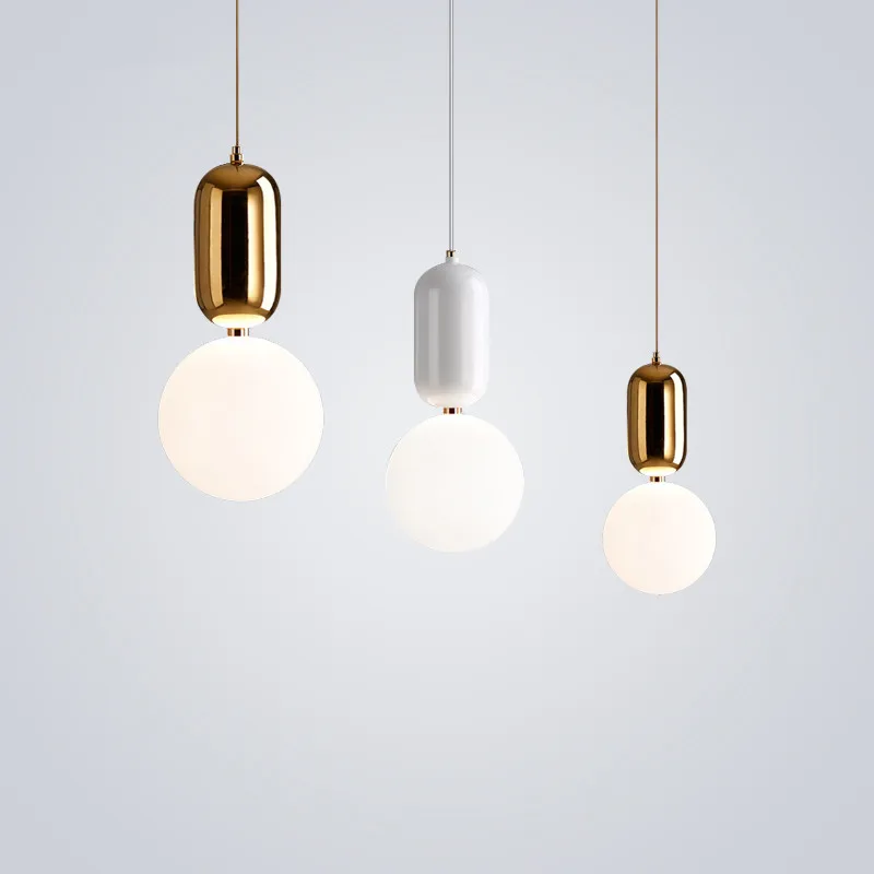 Современные подвесные светильники Глобус круглый абажур светодио дный