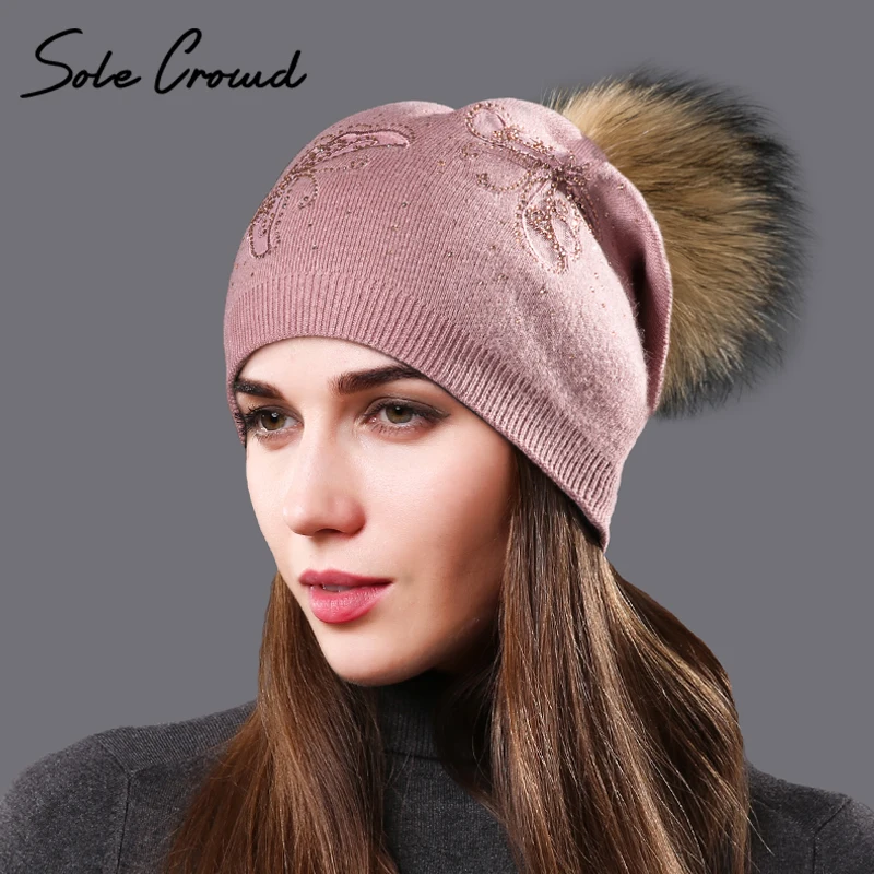 Женские шапки С Рисунком бабочки на толстой подошве сезон осень-зима модные