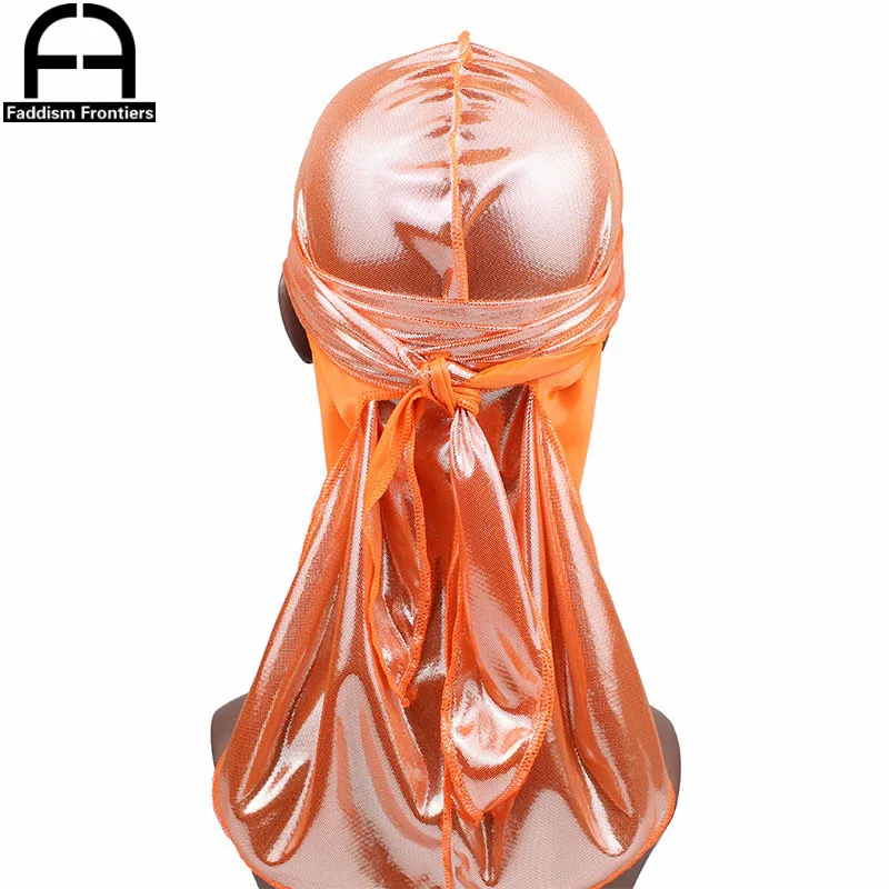 

Fashion Men's Shiny Silky Durags Turban Hat Men Silk DuRag Doo Rag Headband Hair Accessories Pirate Hat Headwear Bandanas