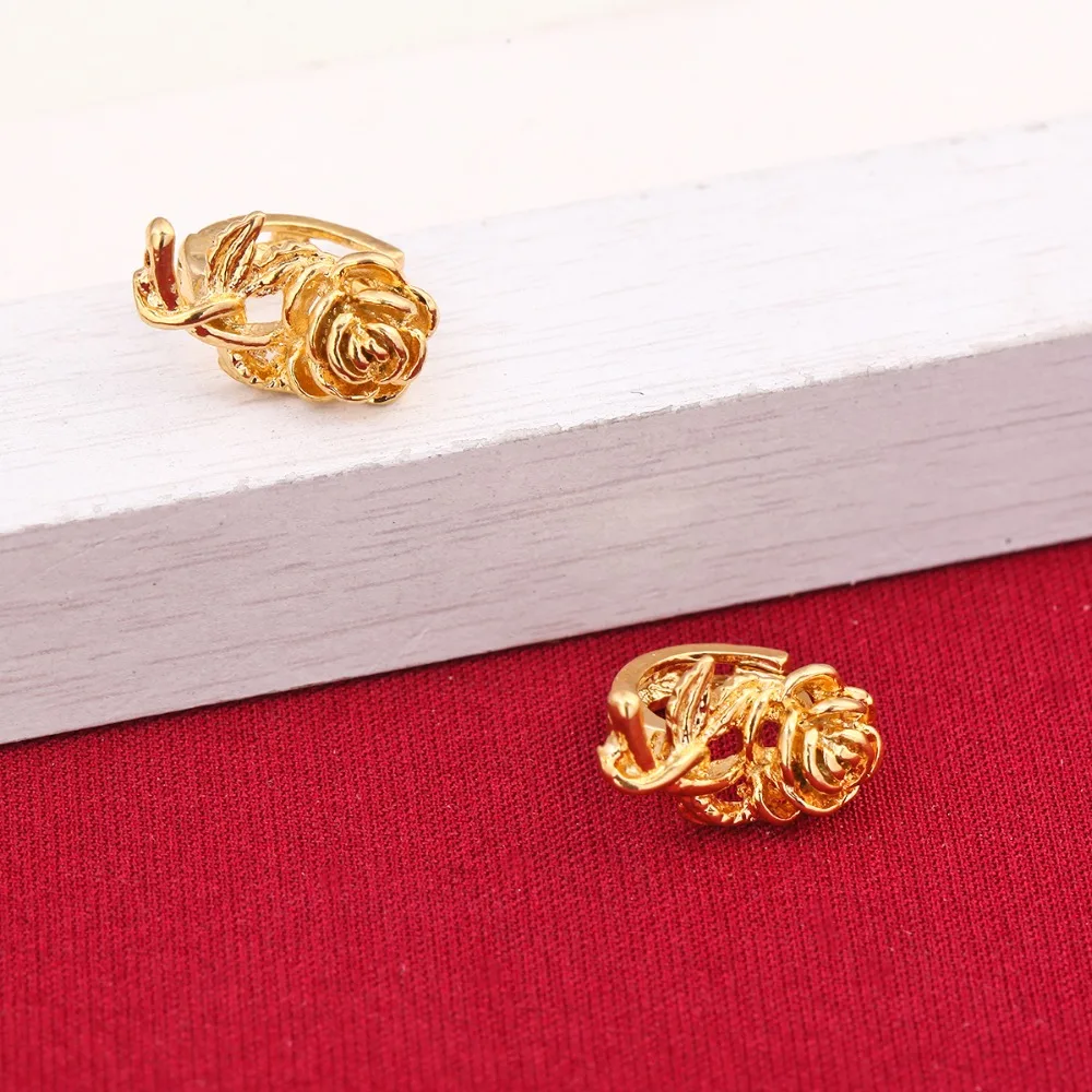 Золотые серьги с цветком ювелирные изделия для растений женские африканские