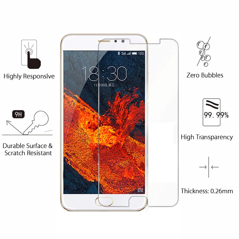 2 шт., Защитное стекло для экрана Meizu Pro 6 Plus, закаленное стекло для Meizu Pro 6 Plus, стекло для Meizu Pro6 Plus, защитная пленка Wolfsay