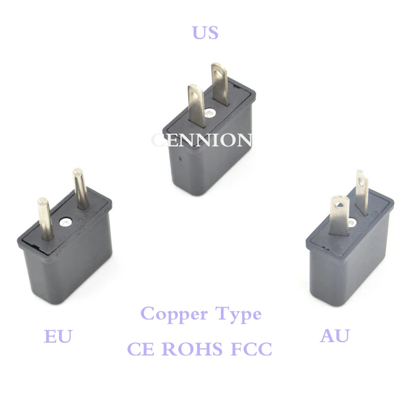 

Pass CE ROHS FCC Copper type to EU US AU AC Power Plug Trip Travel Adaptor Convertor for Journey 100pcs