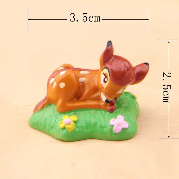 Мини 2 шт. олень фигурки мультфильм рисунок куклы и игрушки смолы ремесла модель