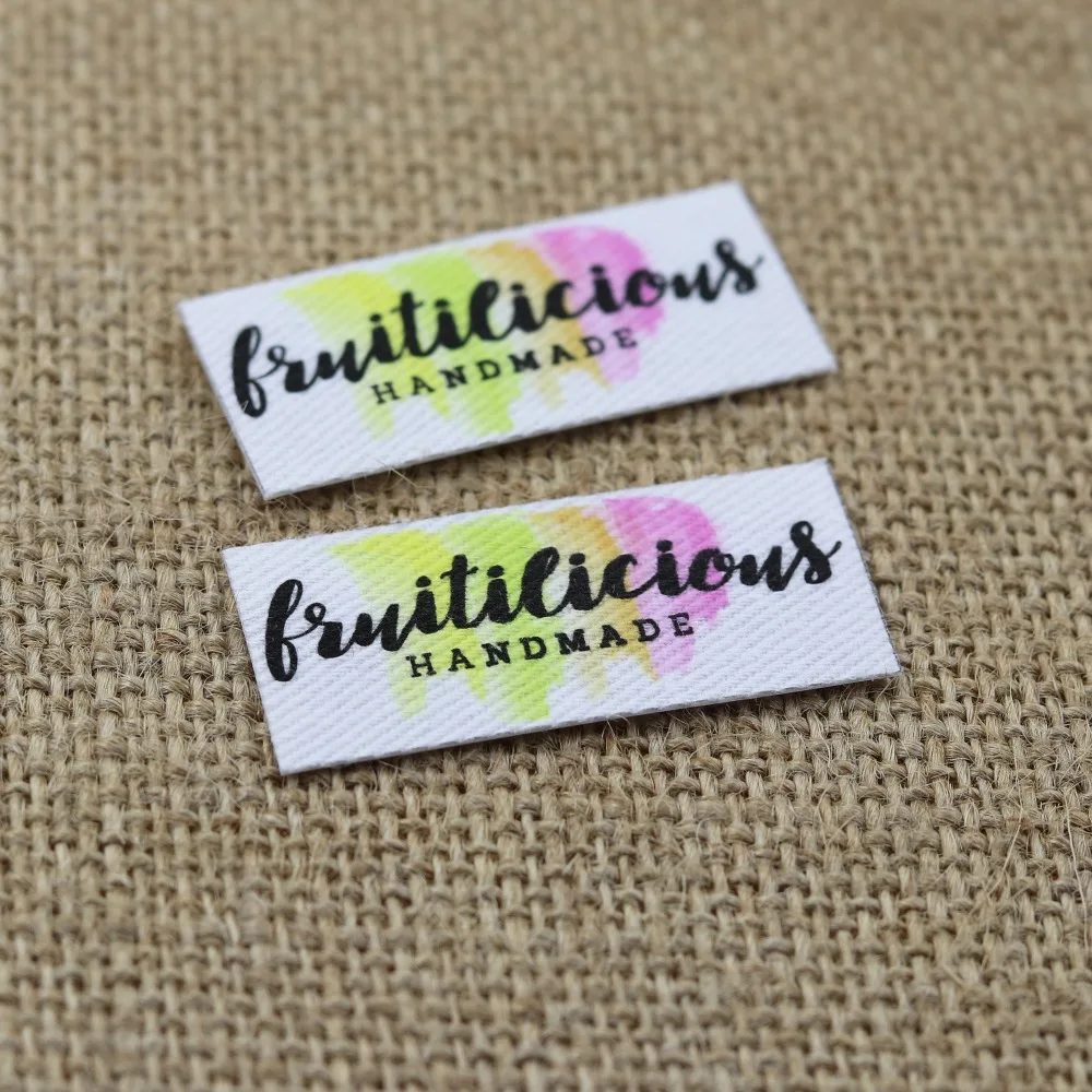 132 pieces Custom logo labels Name iron on label Clothing tags Organic Cotton Labels | Дом и сад