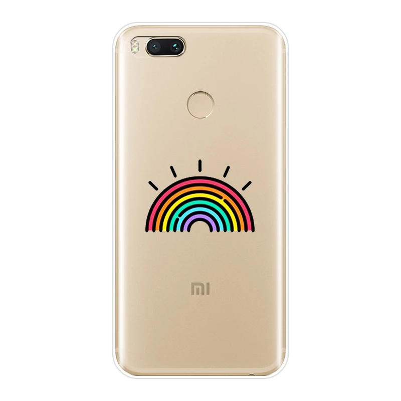 Чехол для телефона Xiaomi MI A1 A2 Lite Mi5 Mi6 Mi8 Cloud Rainbow силиконовый мягкий чехол накладка Mi