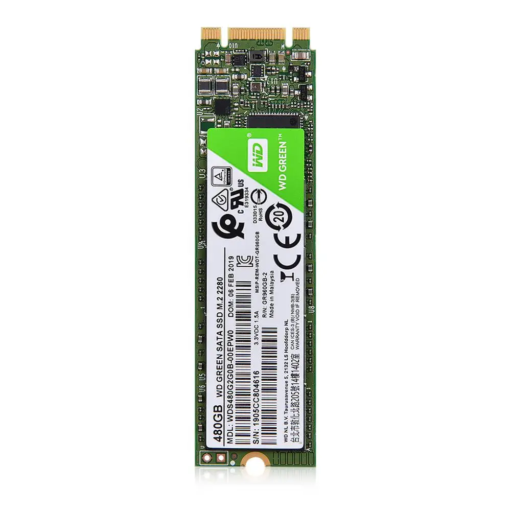 WD Green SSD M.2 2280 240 ГБ 480 ГБ PC SATA 6 ГБ/сек. M.2 2280 Внутренний твердотельный Накопитель SSD для компьютера ноутбука ПК HDD NGFF 22*80 мм