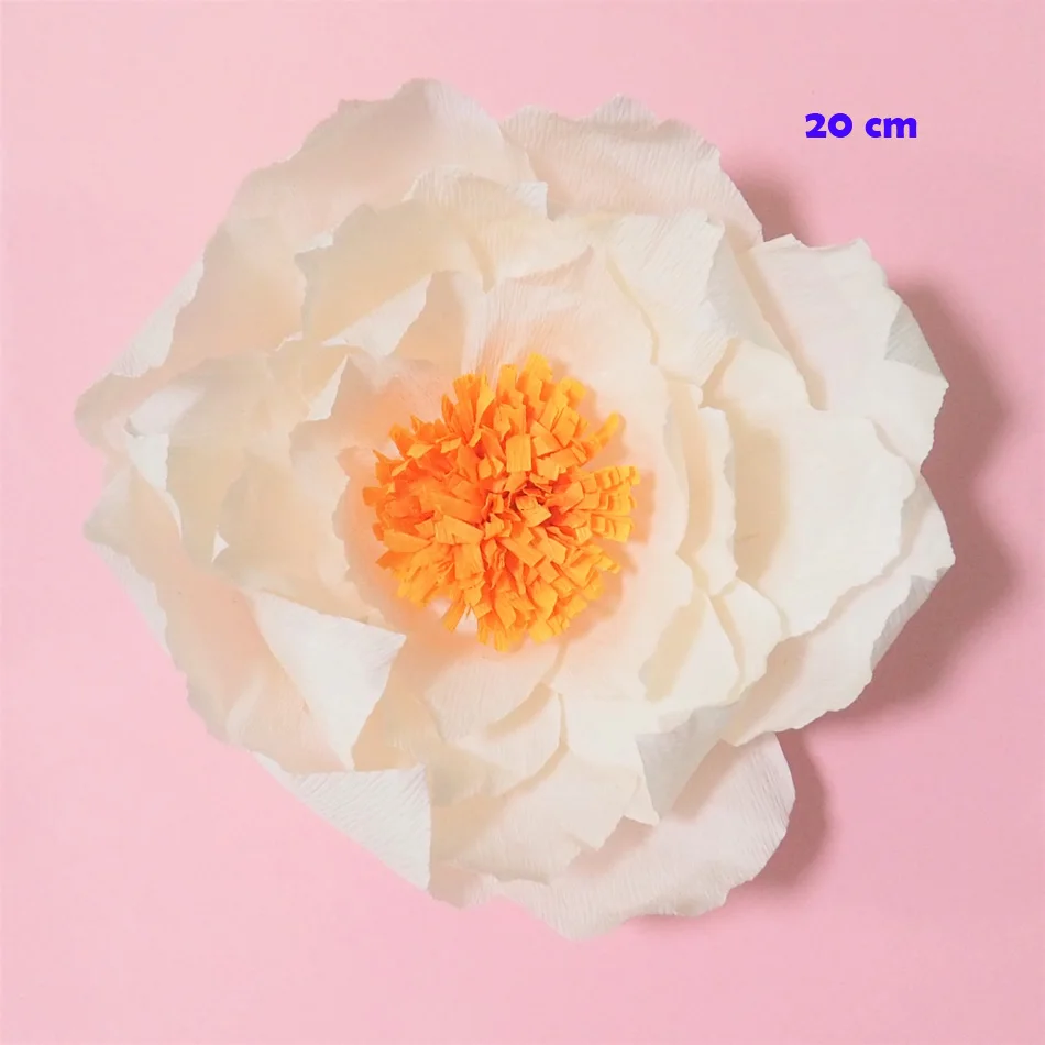DIY креп Бумага цветы искусственные Флорес Artificiale 6 шт. + 7 листья для свадьбы & Event
