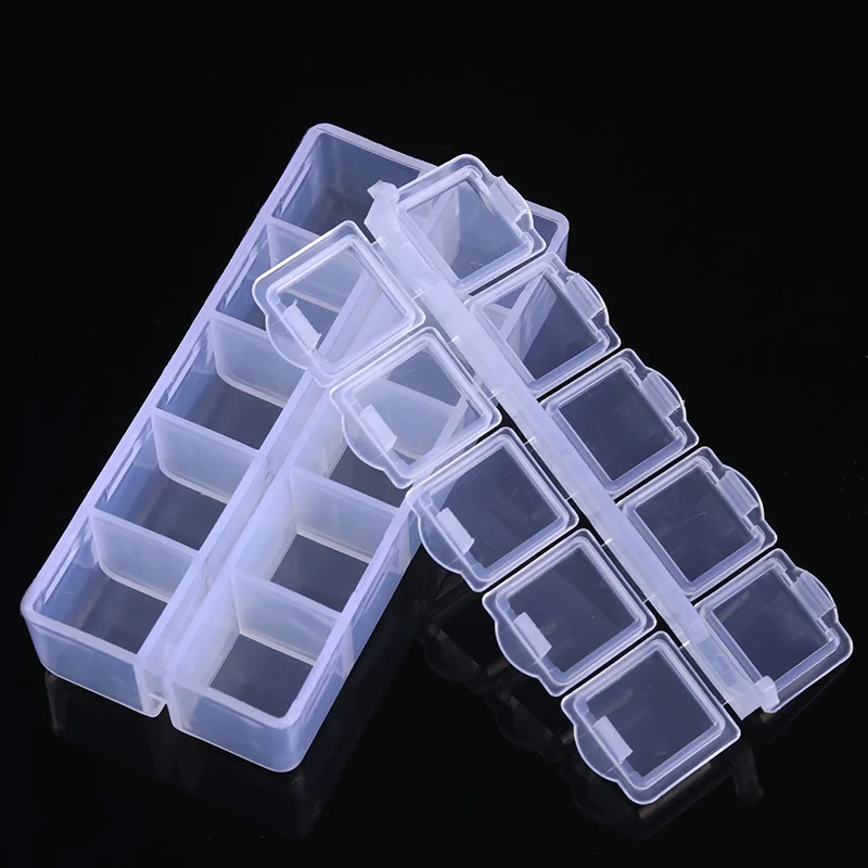 10 прозрачные сетки контейнер для украшений с крышкой ящик хранения чехол дизайна