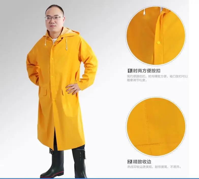 10 шт. ПВХ взрослых долго сиамские плащ длинный ветровка Трудовое страхование
