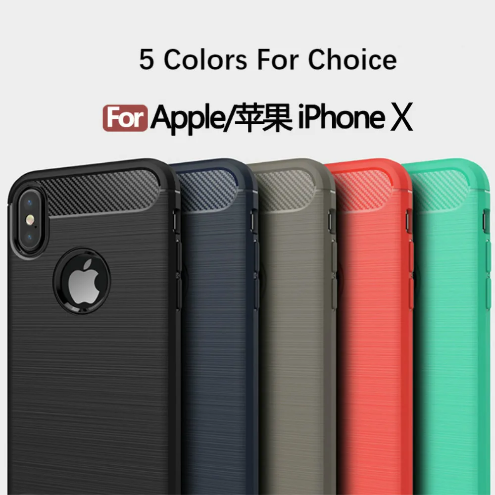 Мягкий чехол для iPhone X Роскошные ТПУ щеткой резиновый телефона Apple телефон 10