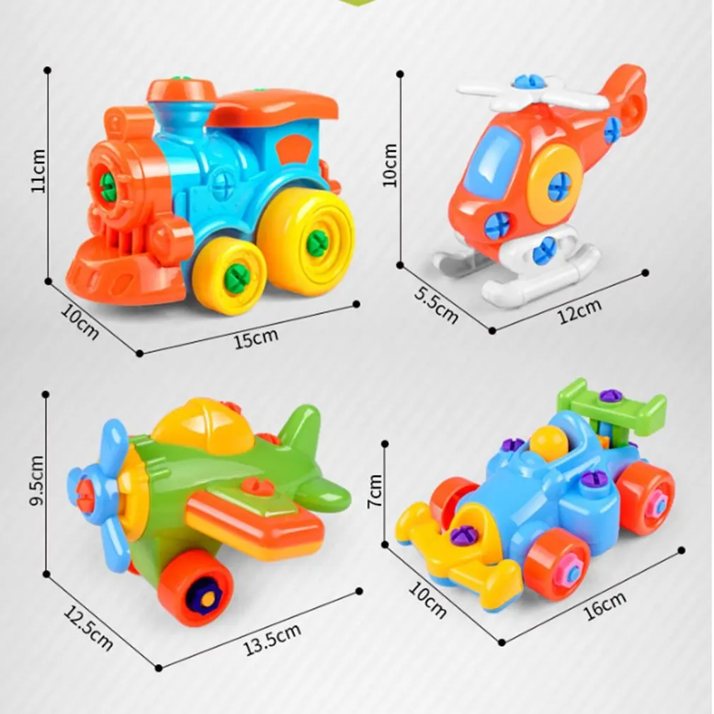 1 шт. самолет вертолет модель автомобиля игрушка креативный мультфильм разборка
