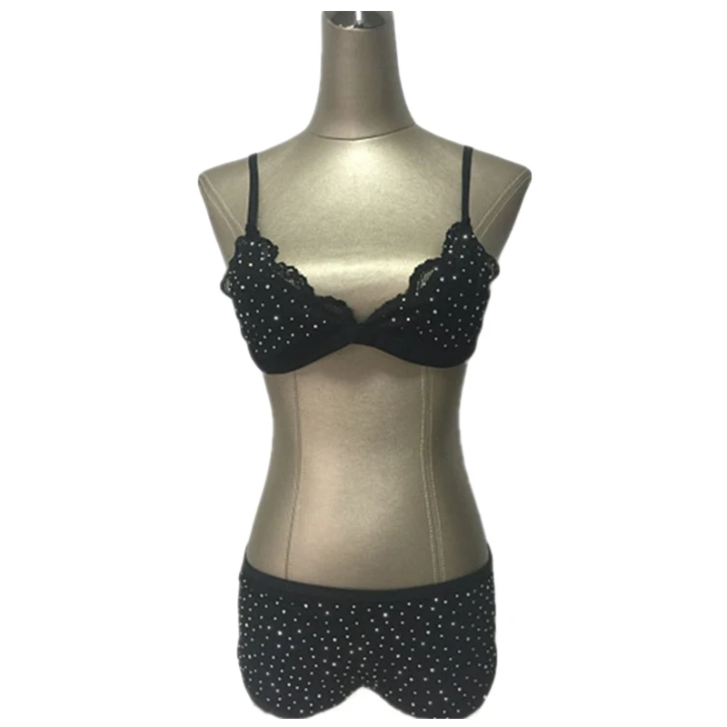 Комплект нижнего белья для женщин комплект пуш ап с блестками кружевной Бралетт